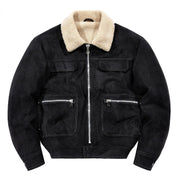 Velvet Thickening Fashion Multi-pockets Cargo Coat
