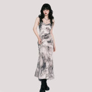 Sexy Spaghetti Straps Tie Dye Party Wear