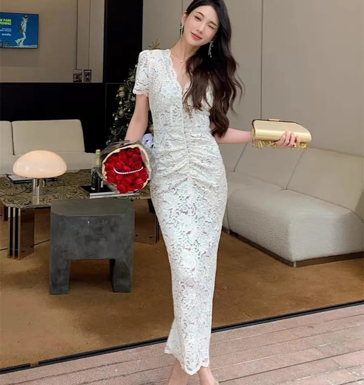 Luxury Summer Lace Prom Party Dress