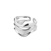 Luxury Double Bead Ball Ring  by DARK