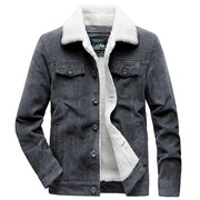 Winter Zipper  Velvet Overcoat Corduroy Men's