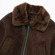 Luxury Standing Neck Contrast Strap Decoration Loose Double sided Jacket