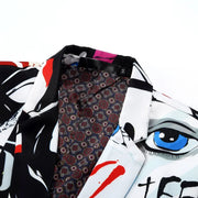 Men's luxury Streetwear printed cropped jacket
