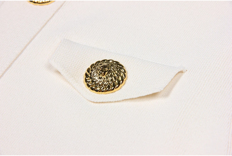European High-Quality Knitted A-Line Slim Dress