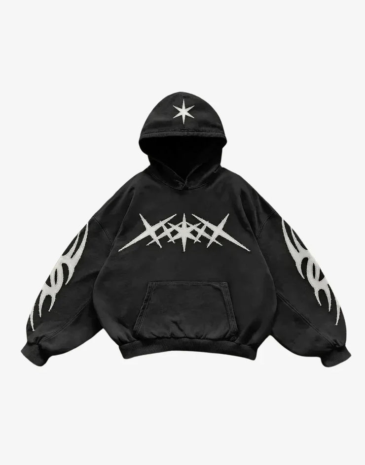 Men Vintage High Street Hooded Sweatshirt