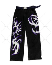 Street Hip-hop Personalized Versatile Multi-pocket Jeans