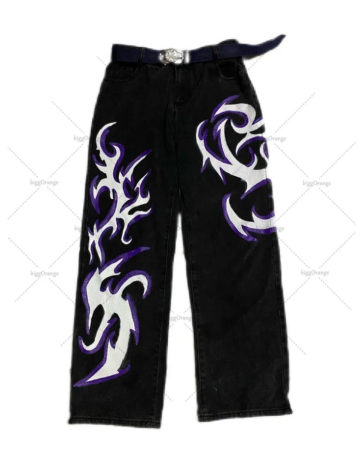 Street Hip-hop Personalized Versatile Multi-pocket Jeans