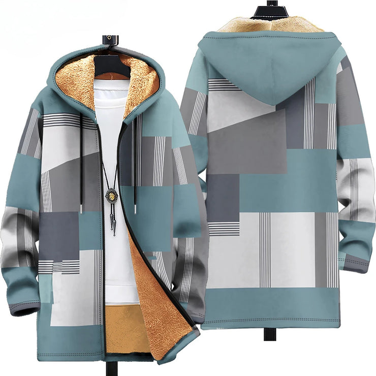 White porcelain art  graphic design  printed thick jacket