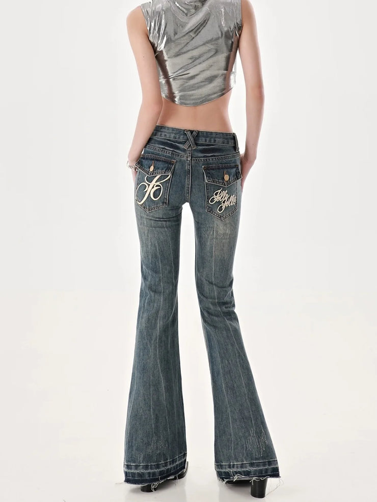 American High Street Spicy Girls Low Waist Jeans