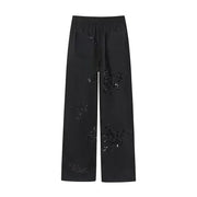 Drawstring High Waist Trousers Set Chic Youth Vacation Fashion Suit
