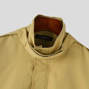 INCERUN Men Solid  Stand Collar Long Sleeve