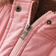 VELVET THICKENED MID LENGTH WARM JACKET