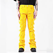 Vintage Punk Style Distressed Ankle Length Denim