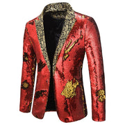 Gold Embroidered V-Neck party jacket