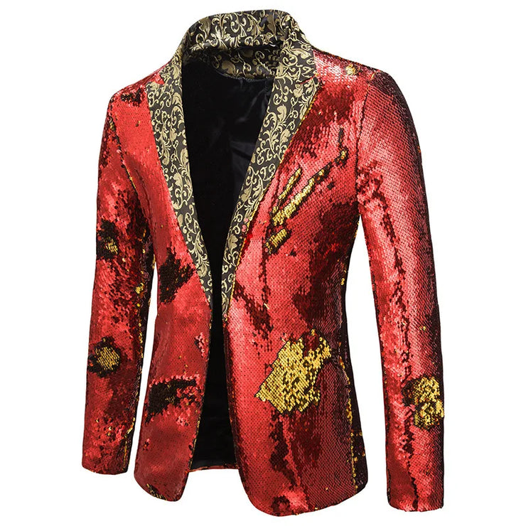 Gold Embroidered V-Neck party jacket