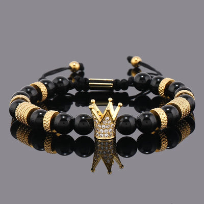 Luxury Natural Stone Beads Stainless Steel
