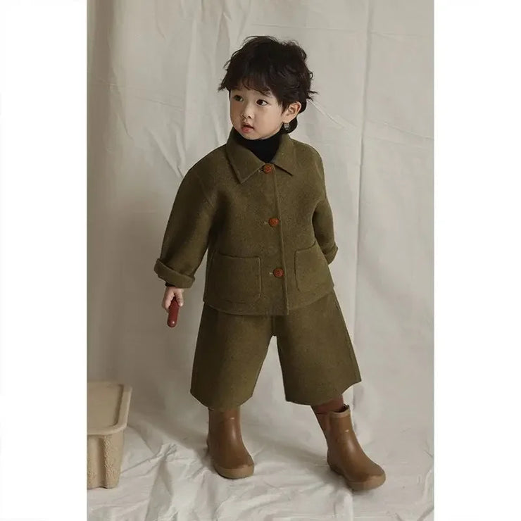 RETRO CLASSIC KOREAN STYLE TWO PIECE CHILDREN'S WEAR