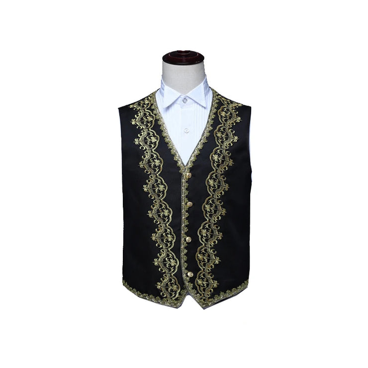 European Gold Vintage Tuxedo Men's Suit 3 Piece Suit