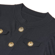 European High-Quality Knitted A-Line Slim Dress