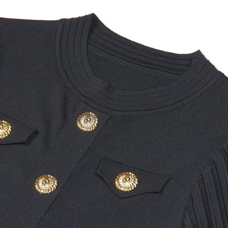 European High-Quality Knitted A-Line Slim Dress