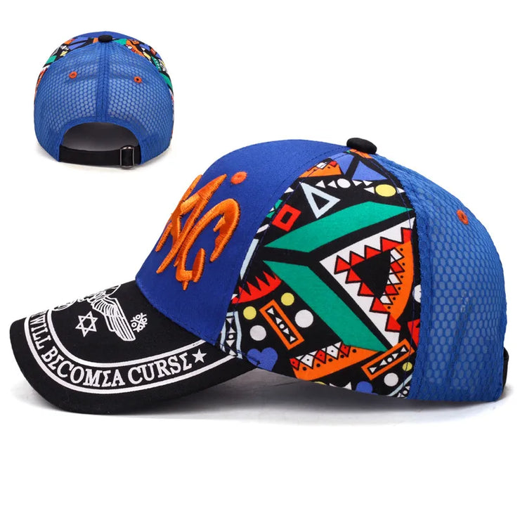 Parent-Child Cartoon Embroidery Letter SunShade Baseball Cap