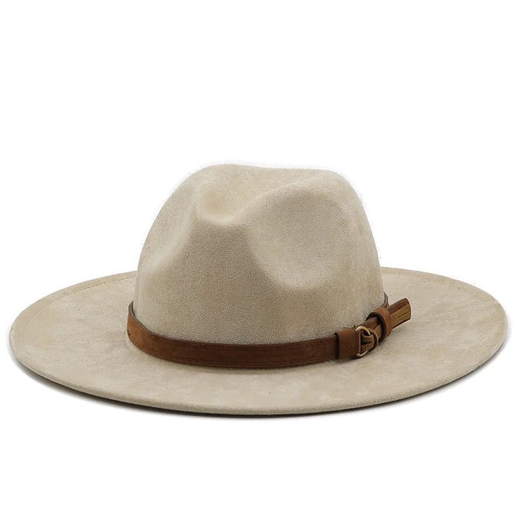 Natural Panama Soft Shaped Suede jazz Hat