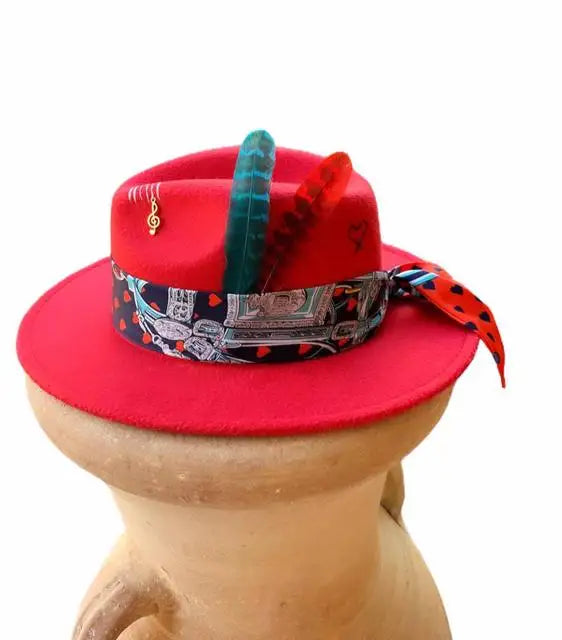 Hand sewn Fedoras adjustable unisex hat