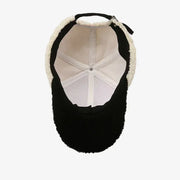 White Brown Lambswool  Warm Plush Trucker Cap