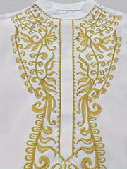 African embroidery men Outfit dashiki white Kaftan