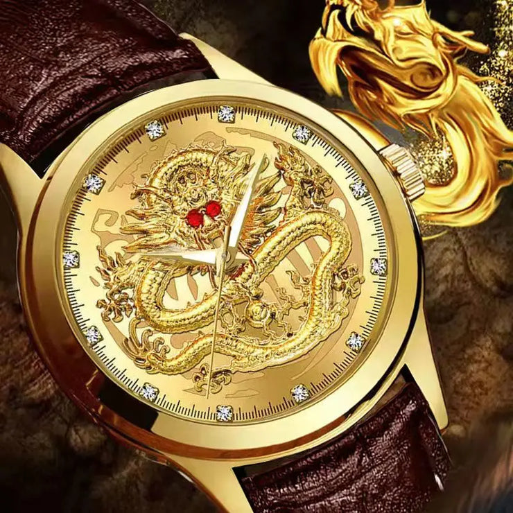 men's leisure belt quartz luminous watch