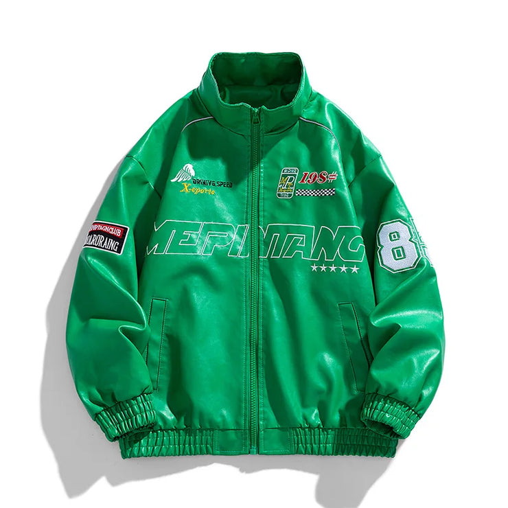 RETRO EMBROIDERY WINDBIKER STREET JACKET
