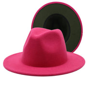 Two toned fedoras beige bottom Hat