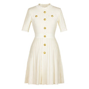 European High-Quality Knitted A-Line Slim Dress