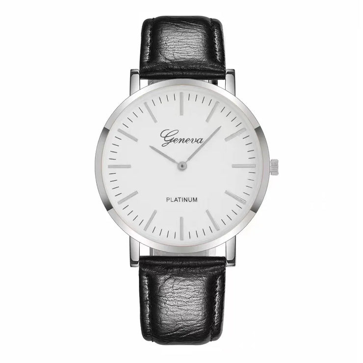 men's leisure belt quartz luminous watch