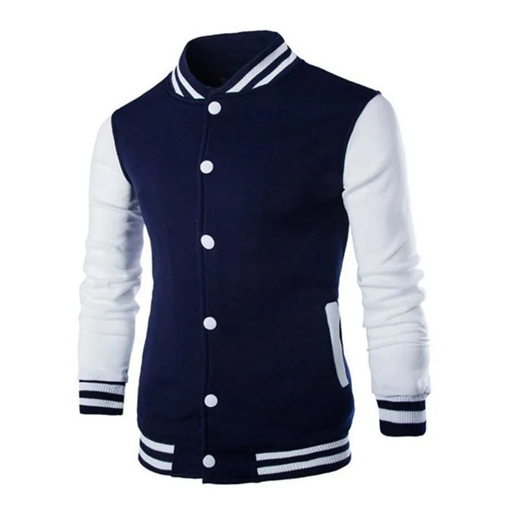 Slim Fit College Varsity Jacket for Men