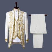 Luxury velvet Gold Embroidery special suit