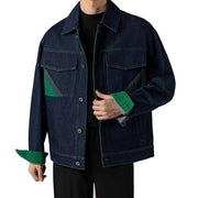 CELEBRITY VINTAGE CASUAL SPLICE DENIM JACKET