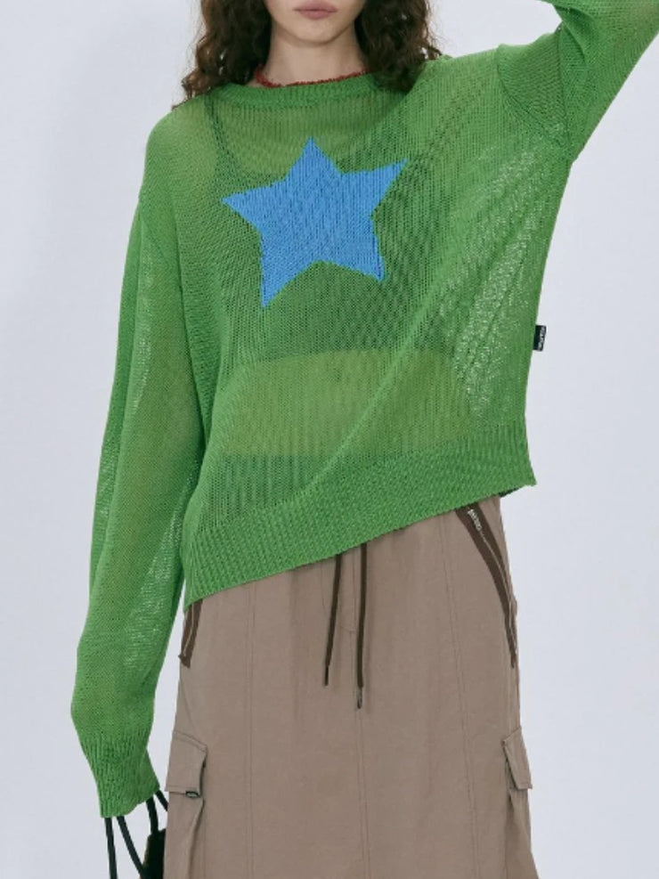 VINTAGE AUTUMN  GRAPHIC FASHION KNITTED LONG SLEEVE