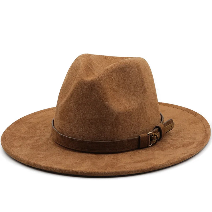 Natural Panama Soft Shaped Suede jazz Hat
