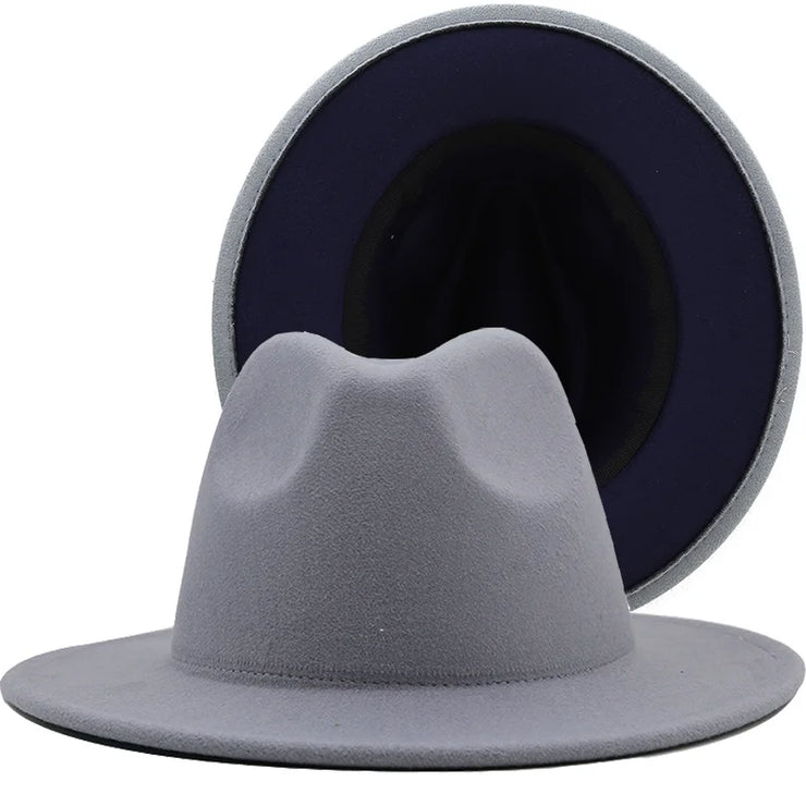 Two toned fedoras beige bottom Hat