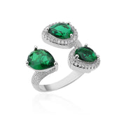 Cubic Green Three-Layer Ring