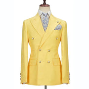 Peak Lapel Elegant Wedding Full Set Male two piece suit