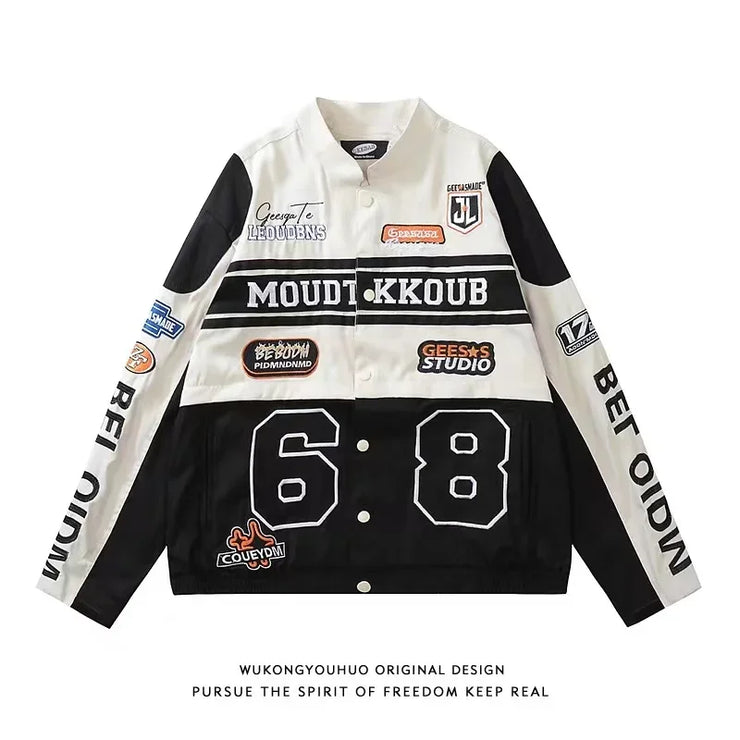 new American retro high street motorcycle jacket