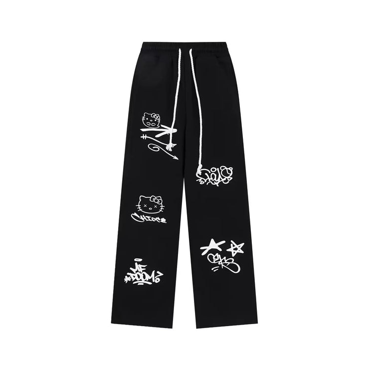 American street hip-hop jazz graffiti hanging denim