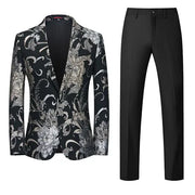 Luxury partywear Slim Fit Jacquard Blazer and Pants