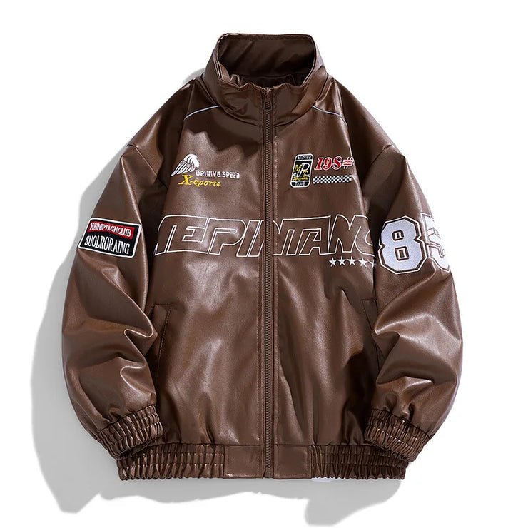 RETRO EMBROIDERY WINDBIKER STREET JACKET