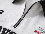 Men Polo Collar Streetwear Sweatshirt