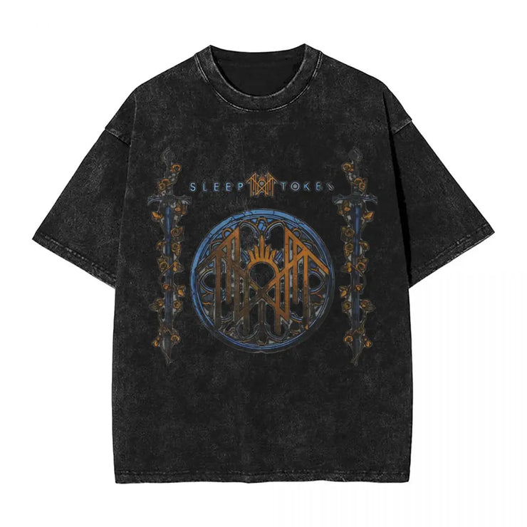 British solid printed T-shirt