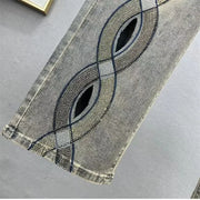 Designer embroidery hign west denim