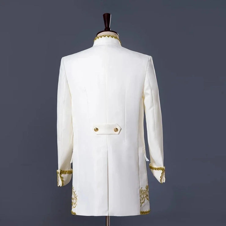 Luxury velvet Gold Embroidery special suit
